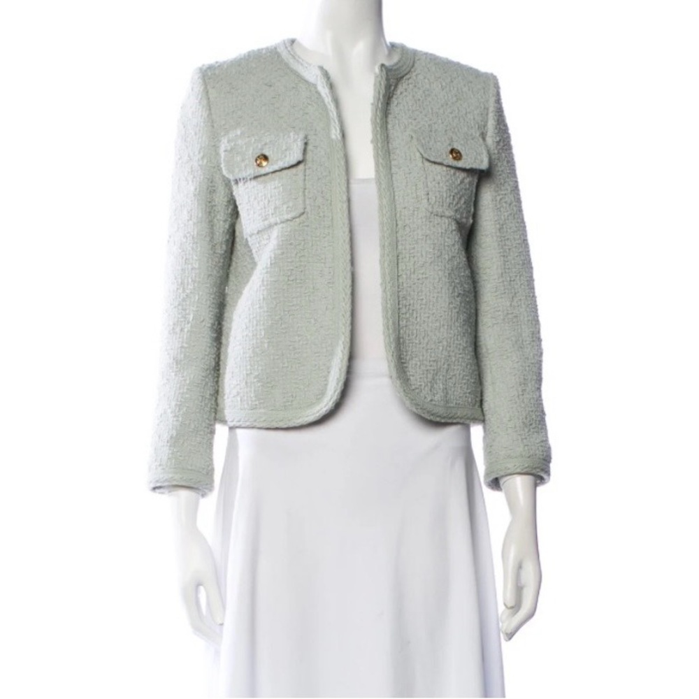 Celine Chelsea Mohair Tweed Blazer Jacket